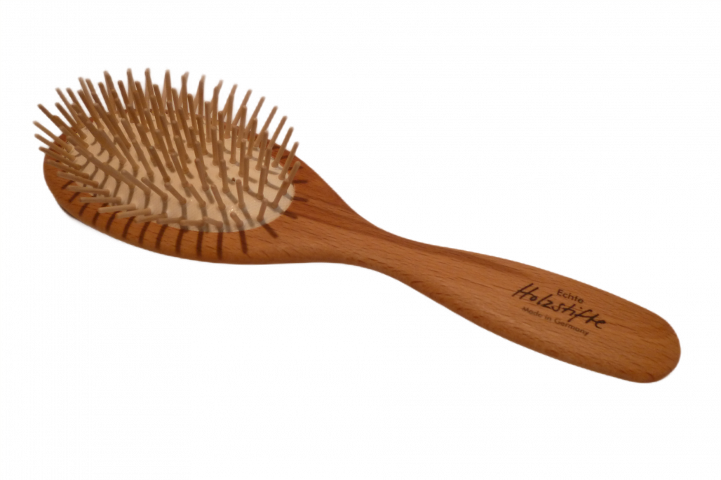 Haarbürste Holzstifte groß oval