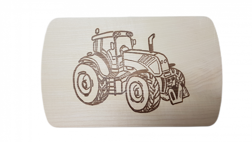 Brotzeitbrett Traktor 15x24x1 cm